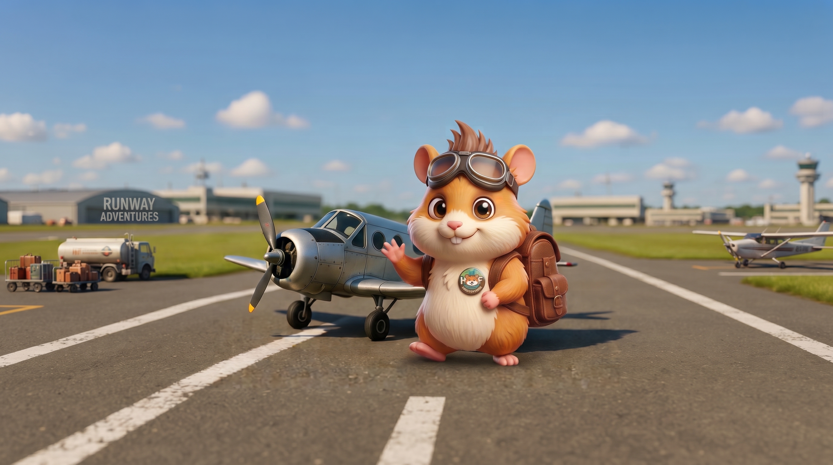 Hamster at the runway